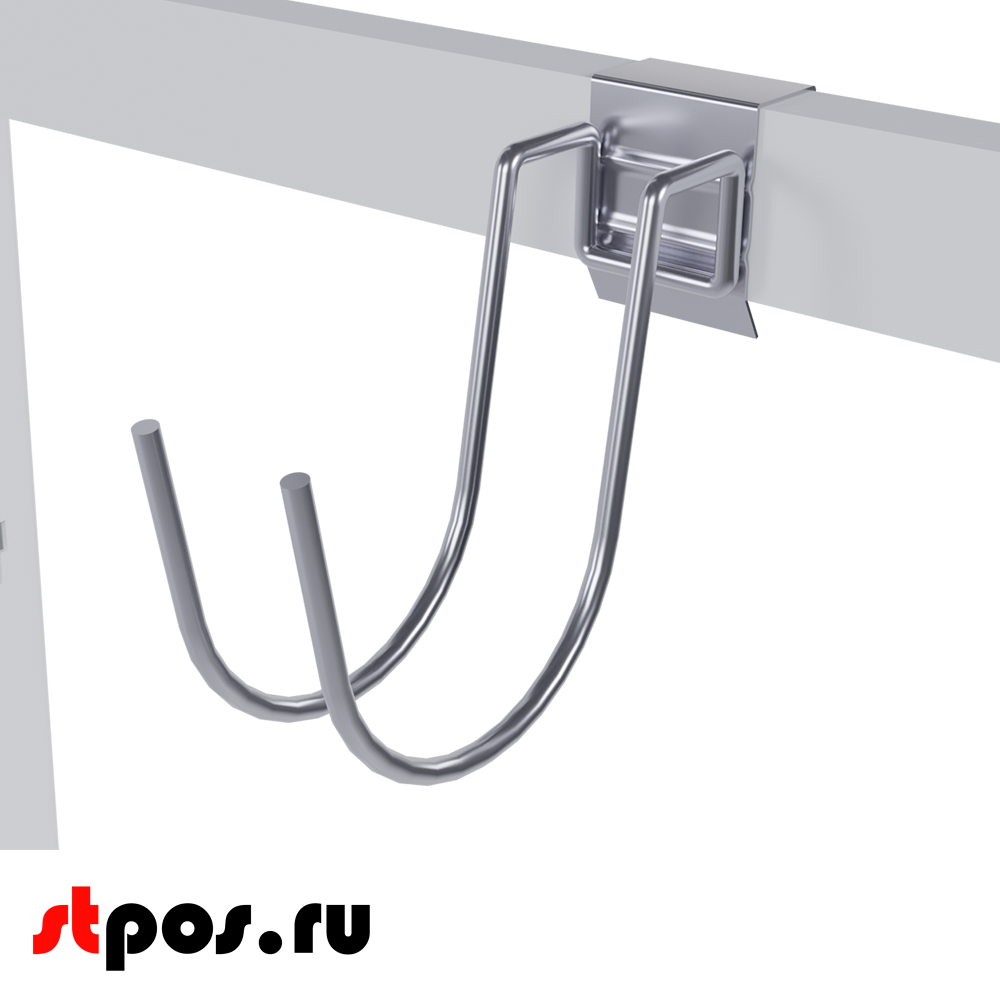 02_Крючок-зацеп на штангу 40х20 (профиль) для ЭЛЕКТРОИНСТРУМЕНТА 130-40мм, d5мм