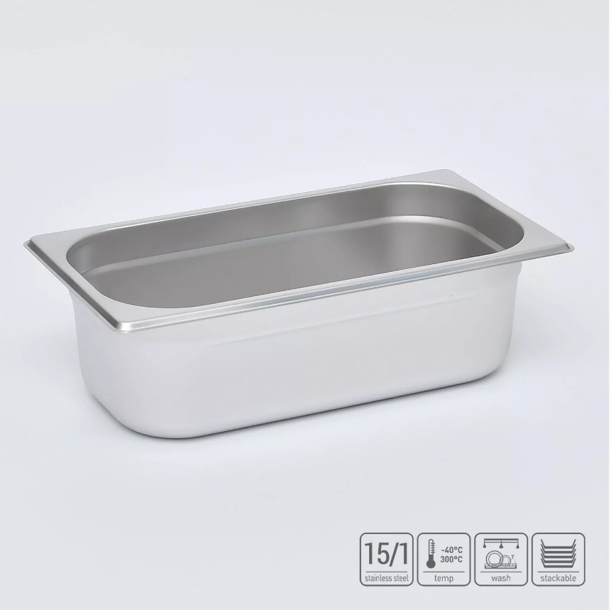 02_Гастроёмкость из нержавеющей стали 325х176х100 мм (GN1_3 h100), 3,3 л