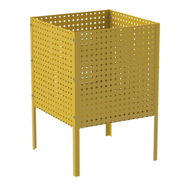 sk_Корзина акционная перфорированная 750х500х500 мм, Глянец, RAL1003, Желтый, спец.цвет