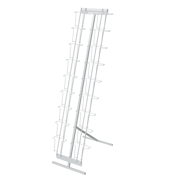 sk_КОМПЛЕКТ Буклетница напольная с дисплеем 9 ячеек А5 и 9 ячеек А6, RAL9016, Белый