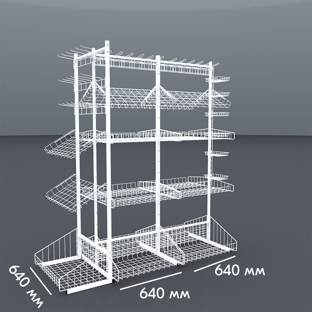 02_НАБОР Стойка прикассовая двусторонняя в сборе 1650 мм