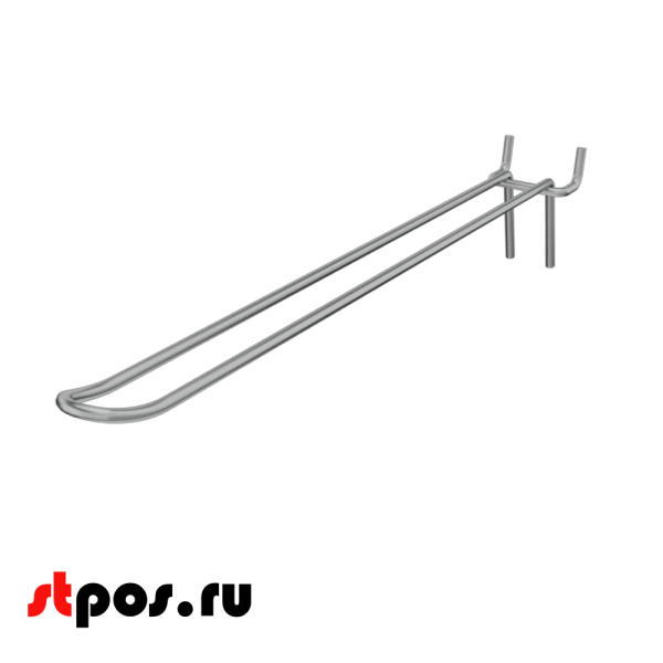 02_Крючок для перфорации двойной 400мм, цинк-хром, d5, шаг 45