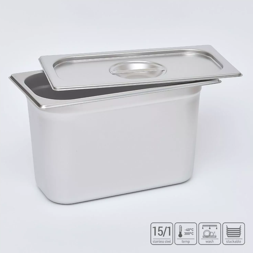 02_Гастроёмкость из нержавеющей стали 325х176х200 мм (GN1_3 h200), 6,6 л