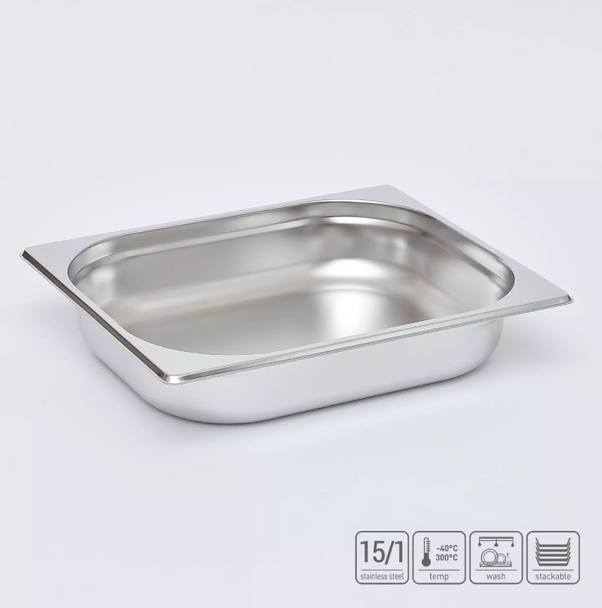 02_Гастроёмкость из нержавеющей стали 325х265х65 мм (GN1_2 h65), 3,3 л