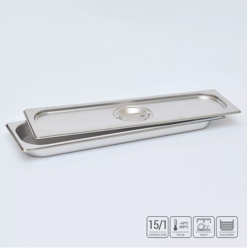 02_Гастроёмкость из нержавеющей стали 530х162х40 мм (GN2_4 h40), 1,7 л