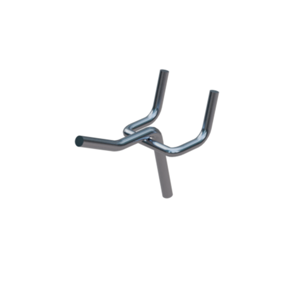 sk_Крючок для перфорации одинарный  50мм, цинк-хром, d4мм, шаг 25, BUDGET