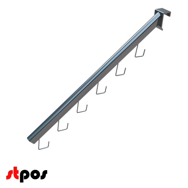 00_Кронштейн 6 крючков на штангу (30х15), хром