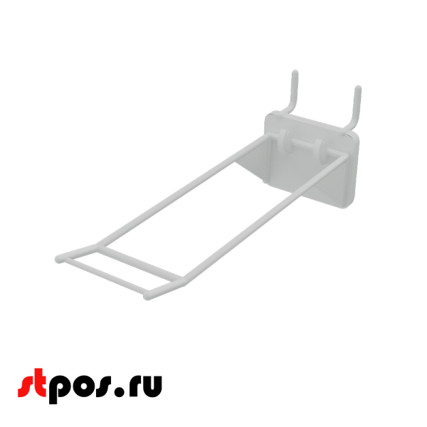 00_Крючки для крепления в перфорацию 1-2 мм HOOK-MP (двойной), 150 мм, Белый
