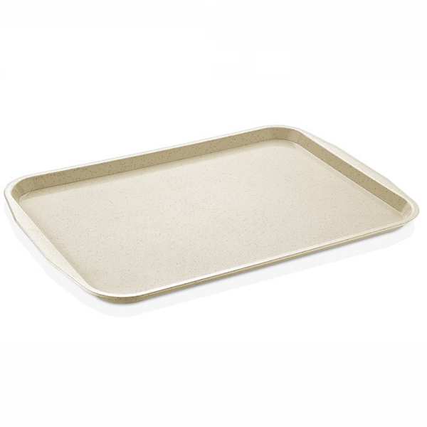 01_Поднос пластиковый прямоугольный 460х360мм, Бежевый