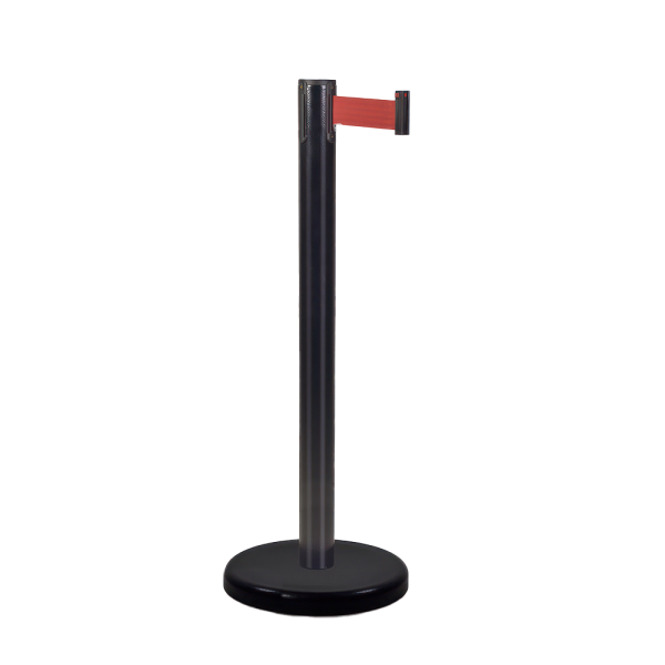 sk_Стойка ограждение с лентой 2м BLACK red