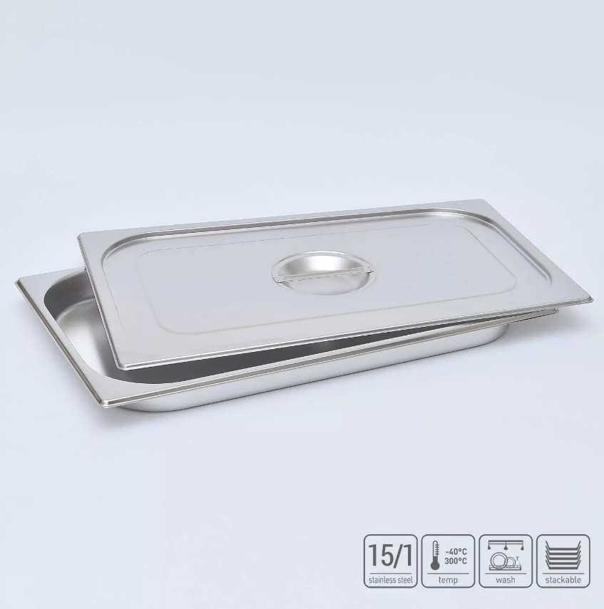 02_Гастроёмкость из нержавеющей стали 530х325х40 мм (GN1_1 h40), 3,4 л