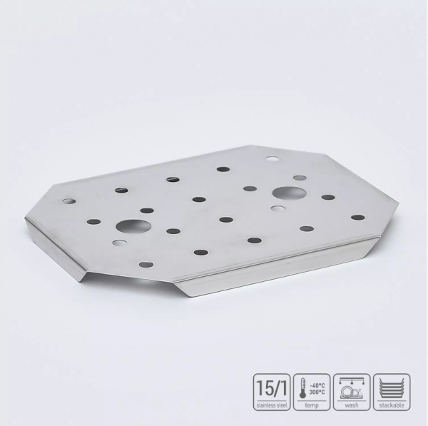 01_Полка дренажная GN1_2, 250х187 мм из нержавеющей стали