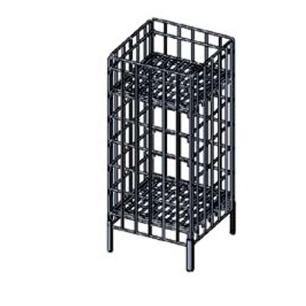 sk_Корзина промо для распродаж напольная 300х300х805 мм, d6 мм, сталь оцинкованная