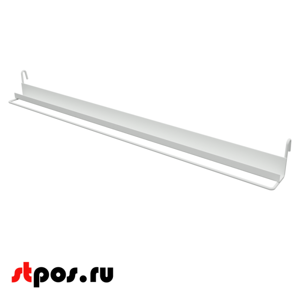 00_Полка-скоба на сетку 600х19мм, RAL9003, Белый