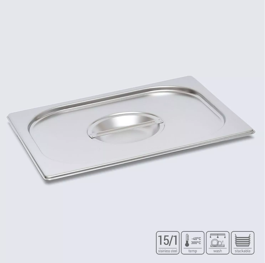02_Крышка для гастроёмкости GN1_2 из нержавеющей стали 325х265мм