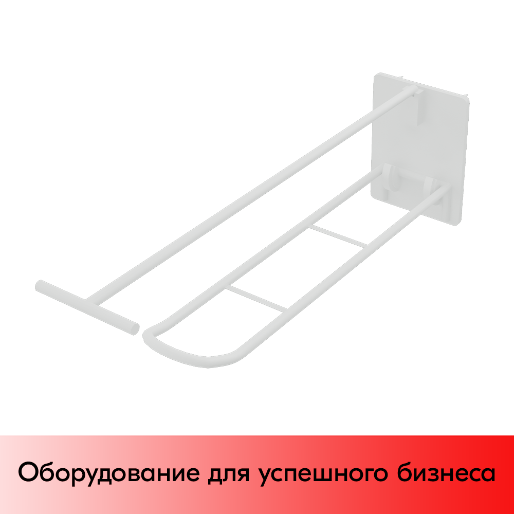 01_Крючки для крепления в картон с держателем ценника винтом и гайкой (двойной) HOOK-SCR,200 мм, 1кг