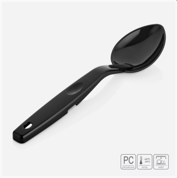 01_Ложка цельная 30 см (поликарбонат), Черная