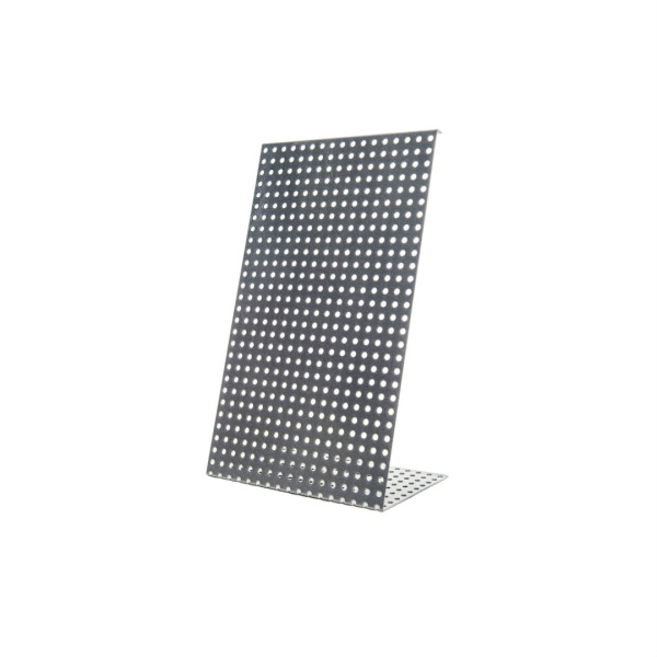 01_Буклетница настольная Парус МИНИ, высота 320 мм, ширина 205 мм, глубина 135 мм, перфорированный металл