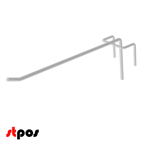 00_Крючок на сетку штыревой 175мм, шаг 50мм, RAL9016, Белый