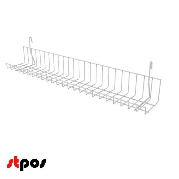 00_Полка на сетку АК без боковин 25x600x85мм, RAL9016, Белый