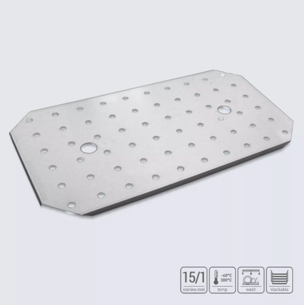 01_Полка дренажная GN1_1, 450х250 мм из нержавеющей стали