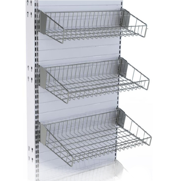 01_Корзины сетчатые навесные прикассового стеллажа Нордика