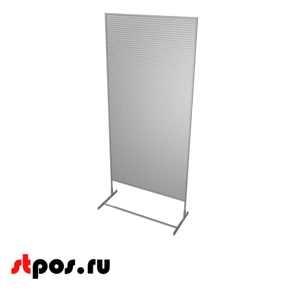 00_Стенд с перфолистом 640 мм, окрашеный в серебристый металлик