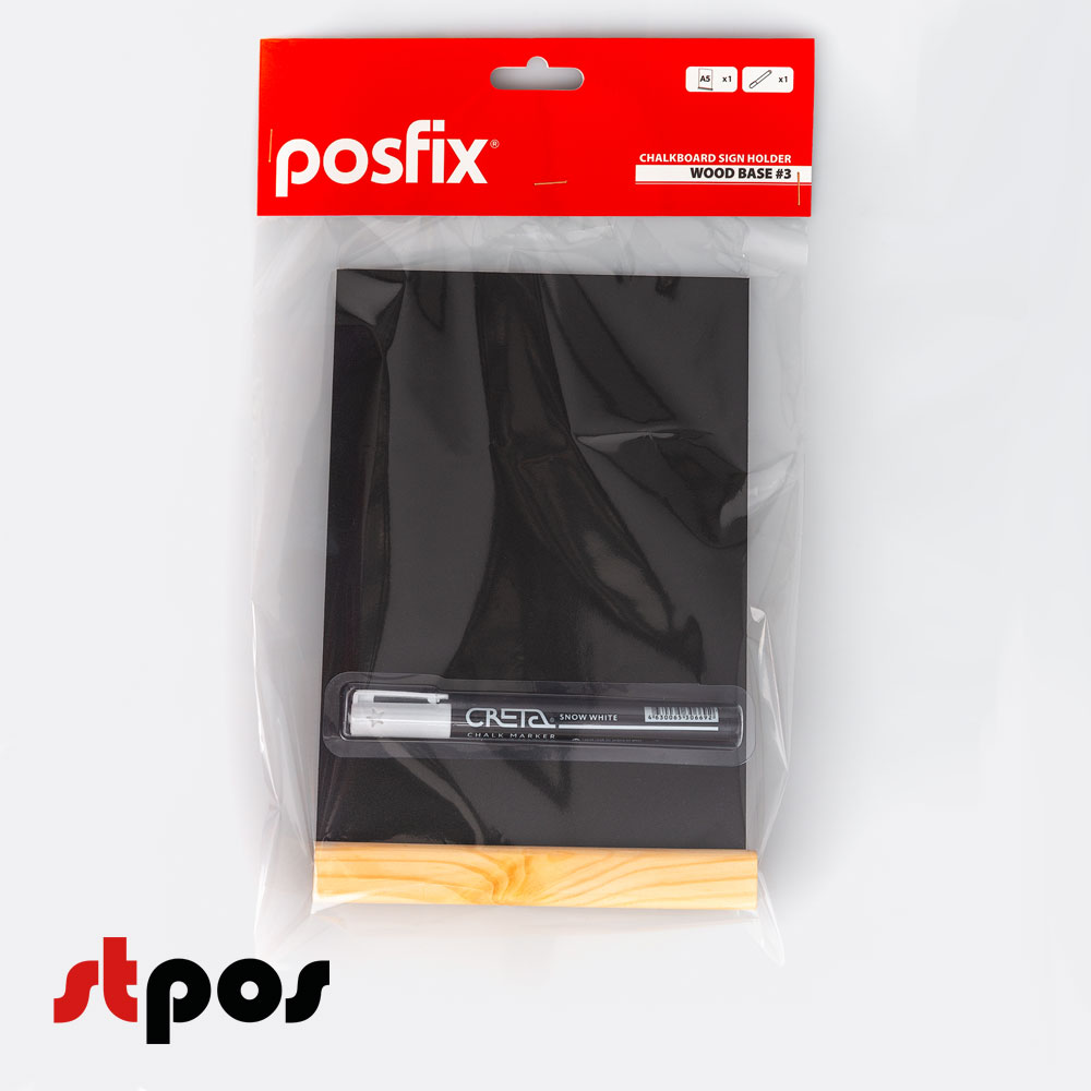 01_Тайбл-тент формата А5 с маркерной доской WOOD BASE 3 (меловой тайбл-тент А5-1шт,маркер-1шт)