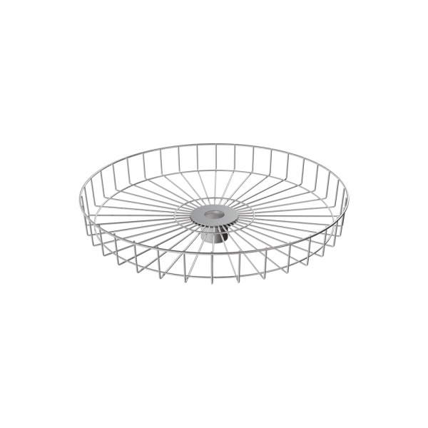 sk_Корзина круглая 550х120мм, для стойки пирамидальной, Цинк-хром