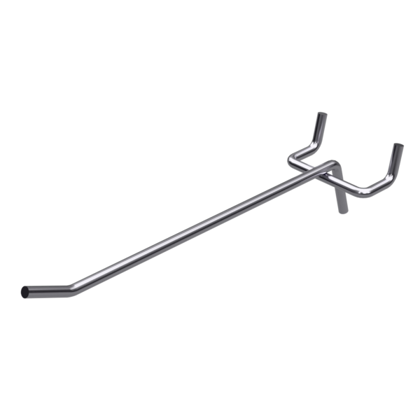 sk_Крючок одинарный БЕЗ ценникодержателя 200 мм Ø5мм для перфорации, цинк-хром, шаг50мм