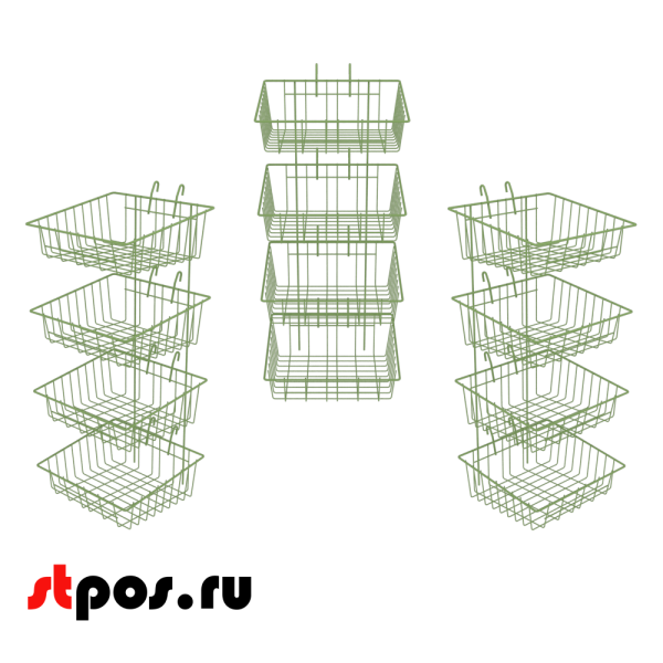 00_Блок мастер 4 корзины RAL 6018 (светло-зеленый)