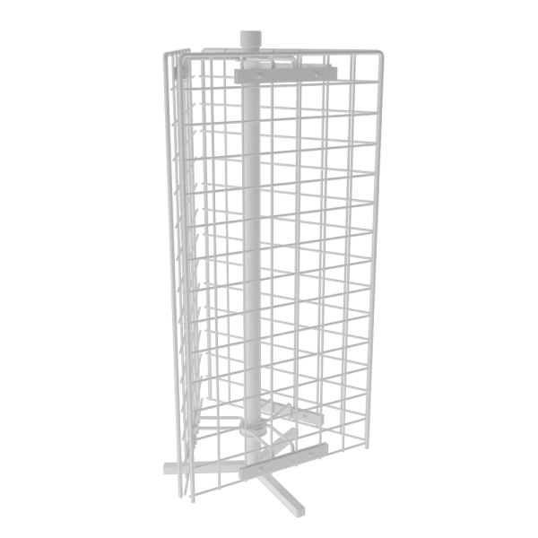 sk_КОМПЛЕКТ Стенд настольный вращающийся 3 сетки 700x350 мм, RAL9016, Белый