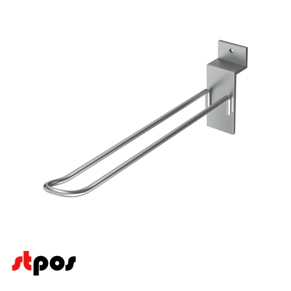 00_Крючок для экономпанели двойной 200мм, d4, цинк-хром