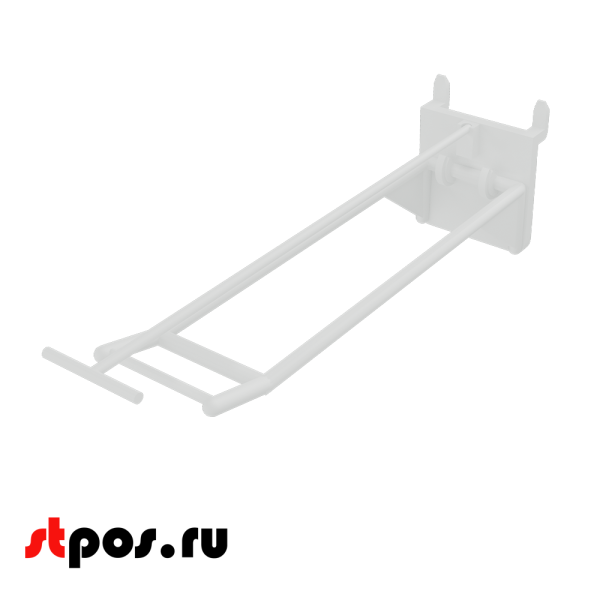 06_Крючки для крепления в картон с держателем ценника (двойной) HOOK-PH-CR, 150 мм, нагрузка 1 кг