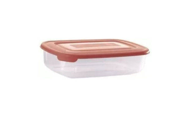 01_Контейнер для холодильника и микроволновой печи (разогревание) 1,25л Бордовый