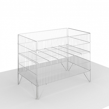 1_Корзина акционная 1000х600 мм, h 780 мм, цинк, Нордика, комплект