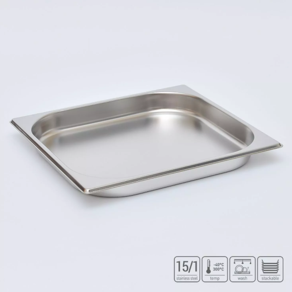 01_Гастроёмкость из нержавеющей стали 354х325х40 мм (GN2_3 h40), 2,4 л