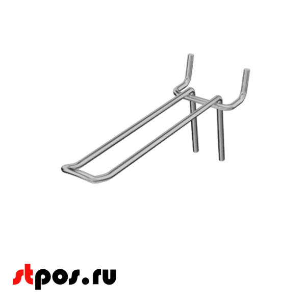 02_Крючок для перфорации двойной SHOLS, 150 мм, хром, d4,0мм, Шаг 50 мм