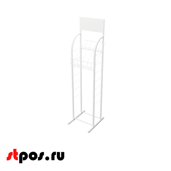 00_Стенд А3 с 1 полкой, RAL9016, Белый