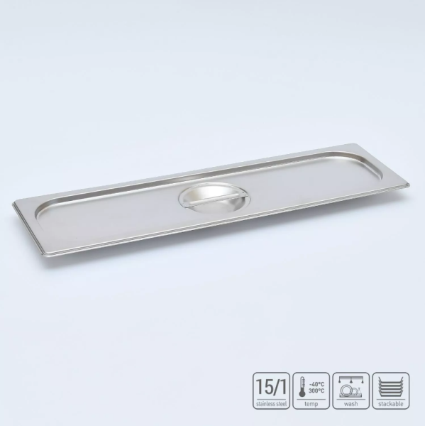 01_Крышка для гастроёмкости GN2_4 из нержавеющей стали 530х162мм