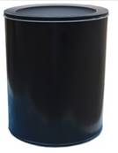 01_Корзина для бумаг, d 250 мм, h 335 мм, металл, в черном цвете