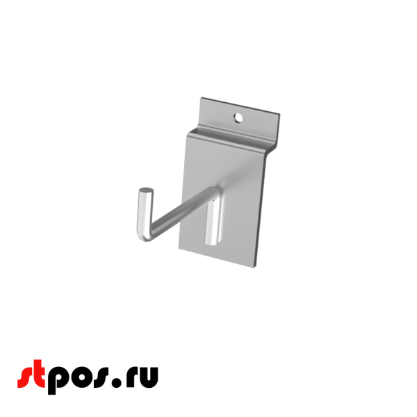 02_Крючок для экономпанели одинарный  50мм, d4, хром
