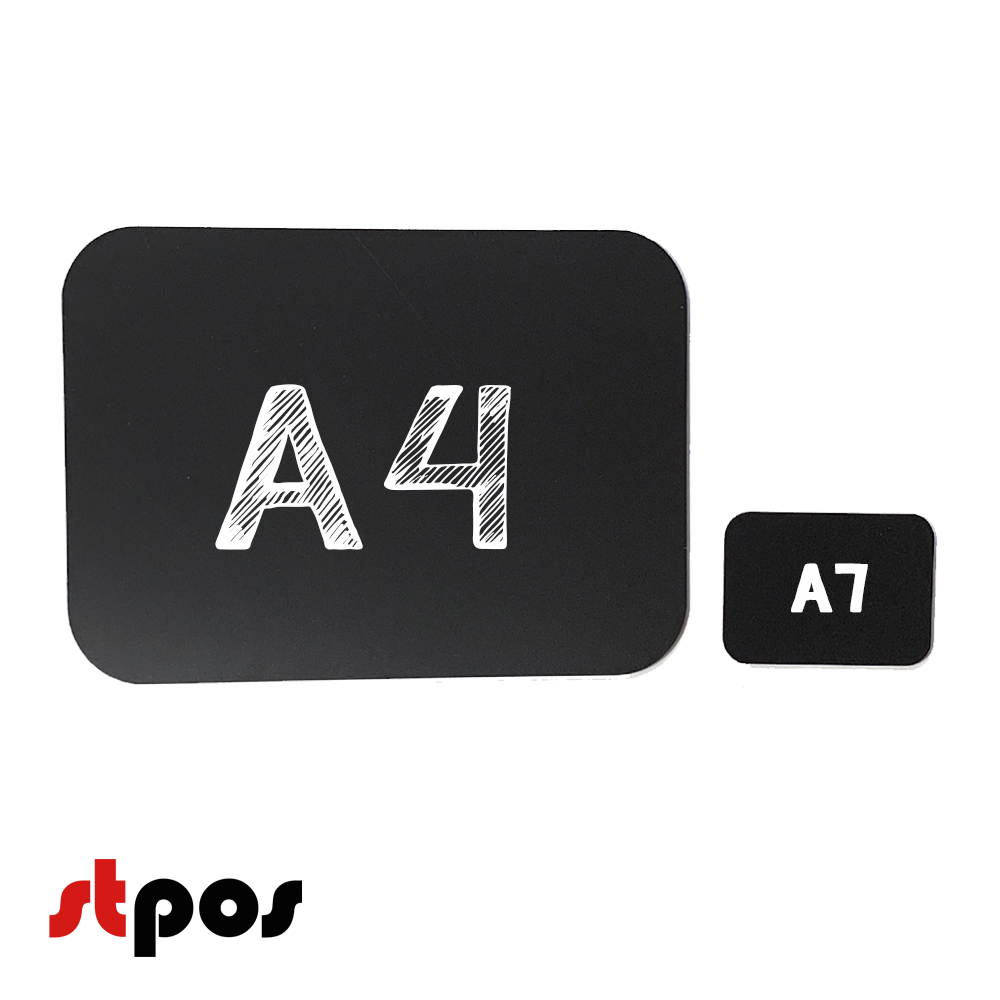 02_Меловой ценник-фигура ТАБЛИЧКА для нанесения меловым маркером, 300х210мм (А4), черная