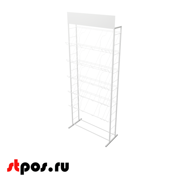 00_Стенд 3А4 с 5 полками, RAL9016, Белый