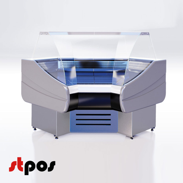 1_Холодильная УГЛОВАЯ витрина CRYSPI OCTAVA IC90, угол внутренний, RAL 3002, 1780х955х1265, гв 660