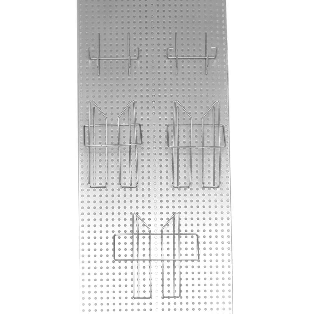 03_Буклетница Парус высота 1650 мм, ширина 240 мм, глубина 320 мм, серебристый металлик