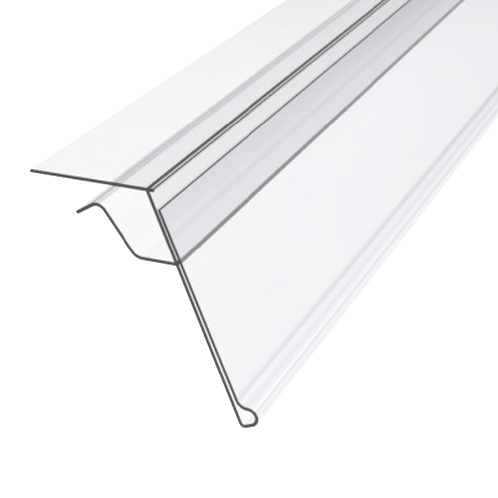 Ценникодержатели на СТЕКЛЯННУЮ полку стеллажа Нордика