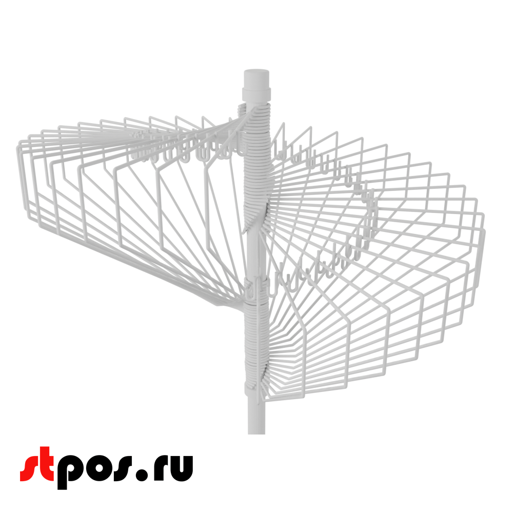 02_Рамка для листалки с 2 крючками для стойки для постеров, RAL9016, Белый