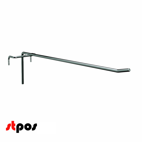 00_Крючок на решетку одинарный 300мм, покрытие цинк-хром, d5, шаг 50