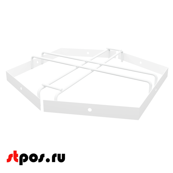 00_Шестигранник для крепления дисплеев, RAL9016, Белый